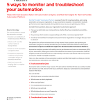 monitor and troubleshoot your automation
