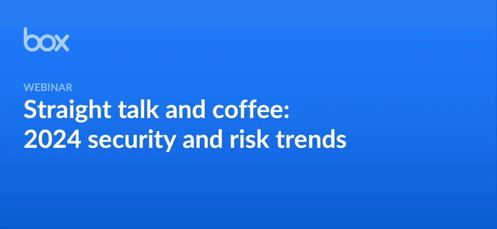 Security Trends 2024 webinar