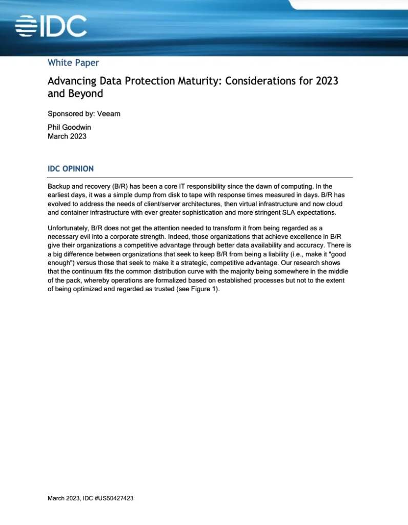 Advancing Data Protection Maturity