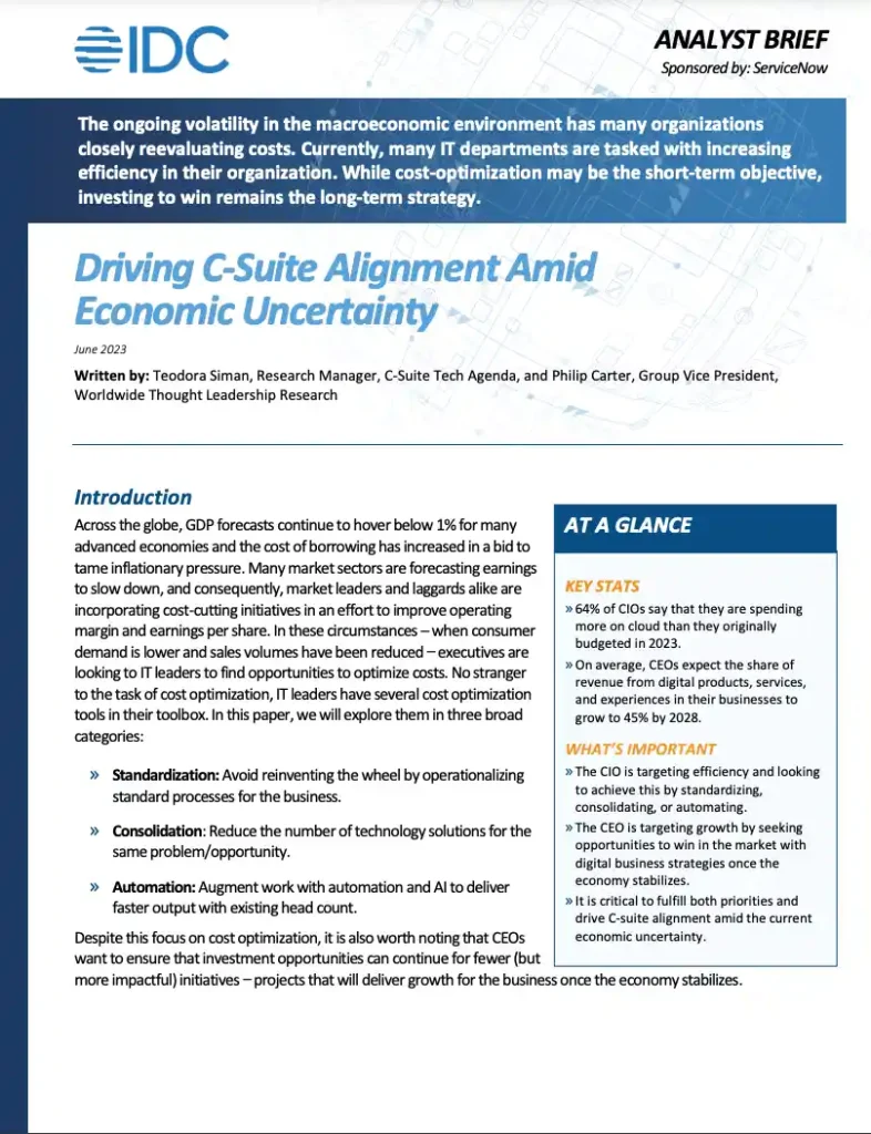 Driving C-Suite Alignment Amid Economic Uncertainty