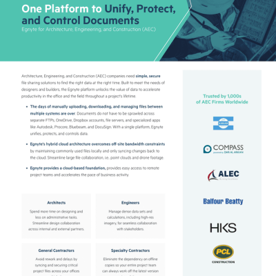 Egnyte for AEC – One Platform to Unify, Protect, and Control Documents