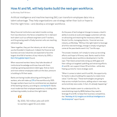 How AI and ML Will Help Banks Build the Next-Gen Workforce