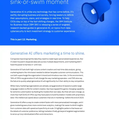 IBV - ceos guide to generative ai marketing