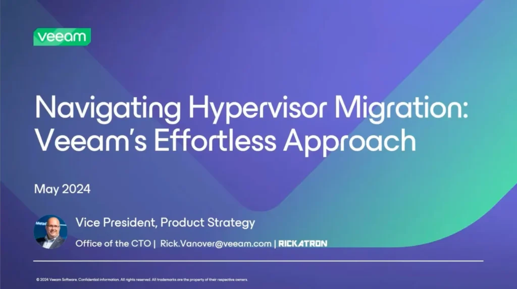 Navigating Hypervisor Migration: Veeam’s Effortless Approach