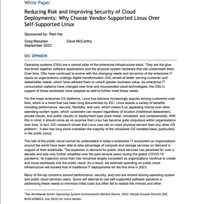 Reducing Risk and Improving Security of Cloud Deployments