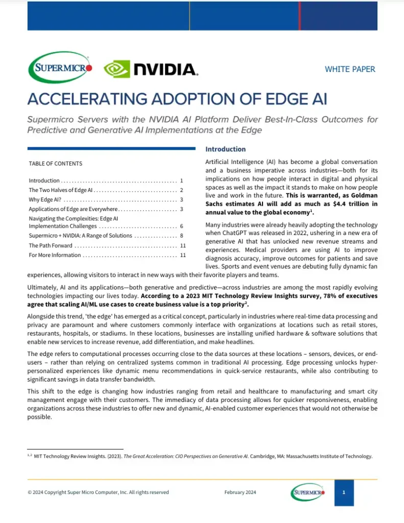 Accelerating Adoption of Edge Al