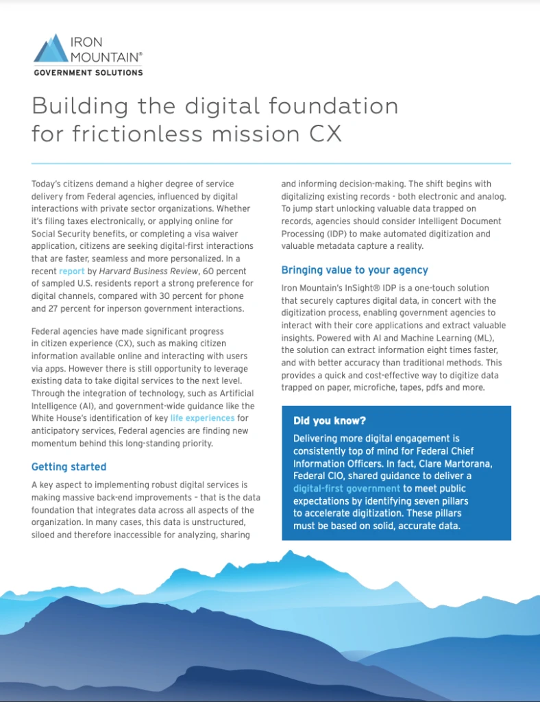Building the Digital Foundation for Frictionless Government CX