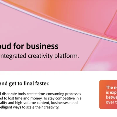 Creative Cloud for business: An AI-powered integrated creativity platform.