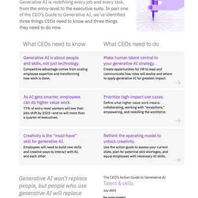 IBV- The CEO’s guide to generative AI: Talent and skills