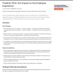 Predicts 2024: Ai's Impact On The Employee Experience