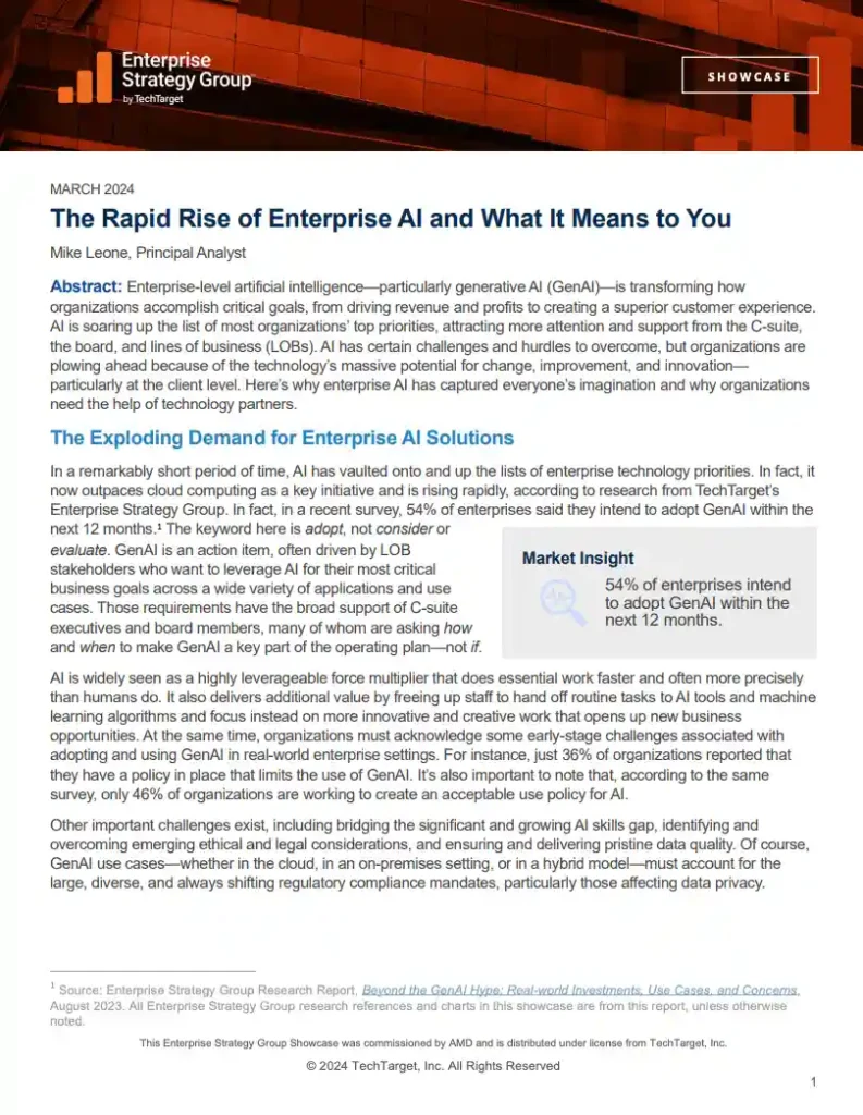 The Rapid Rise of Enterprise AI and what it means to you