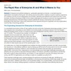 The Rapid Rise of Enterprise AI and what it means to you