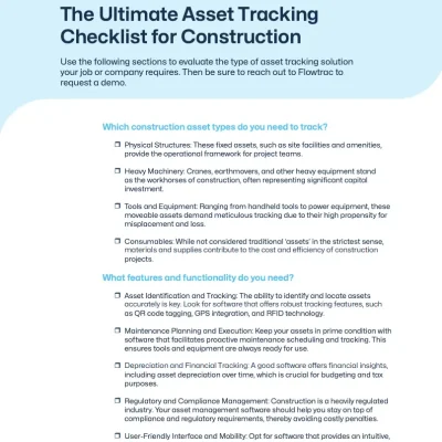 The Ultimate Asset Tracking Checklist for Construction