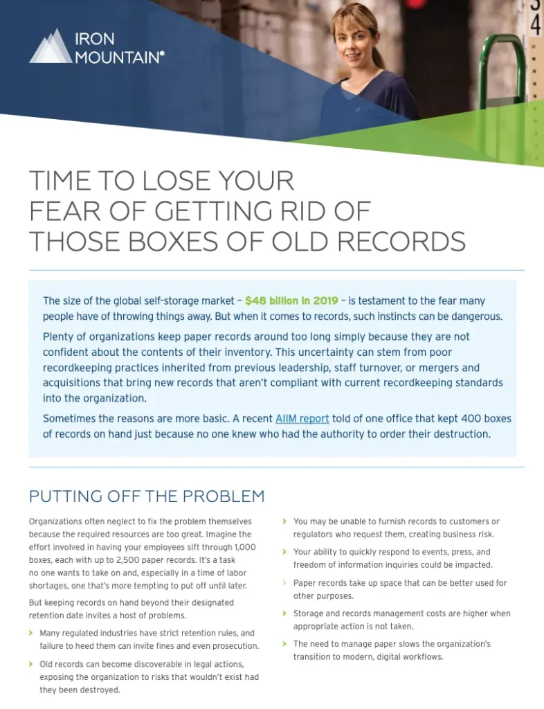 Lose Your Fear of Getting Rid of Old Records