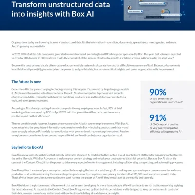 Transform unstructured data into insights with Box AI