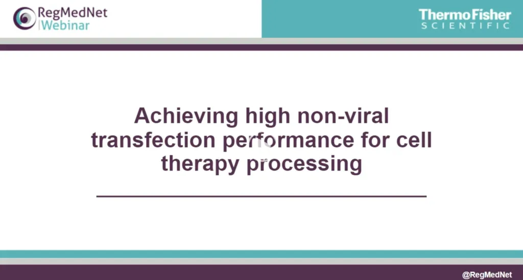 Achieving high non-viral transfection performance for cell therapy processing