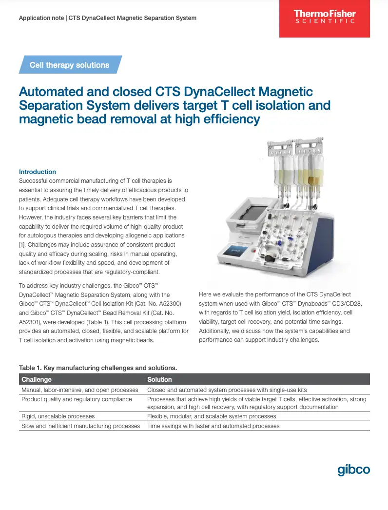 automated-and-closed-cts-dynacellect-magnetic-separation-system-delivers-target-t-cell-isolation-and-magnetic-bead-removal-at-high-efficiency