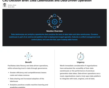 CXO Decision Brief: Data Lakehouses and Data-Driven Operation