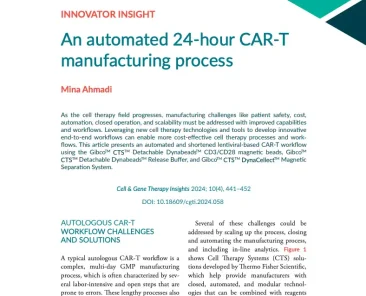 Shorten the CAR T manufacturing process