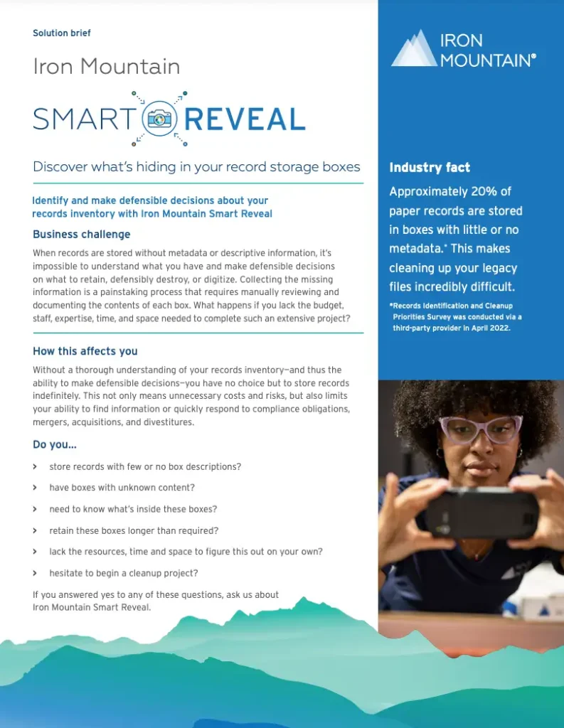 Iron Mountain Smart Reveal - Discover what’s hiding in your record storage boxes