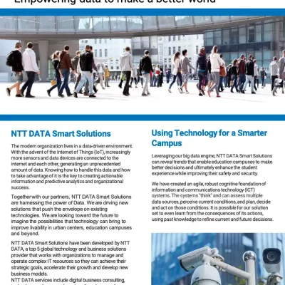 NTT DATA Smart Solutions: Empowering Data to Make a Better World