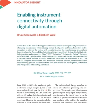 Enabling instrument connectivity through digital automation