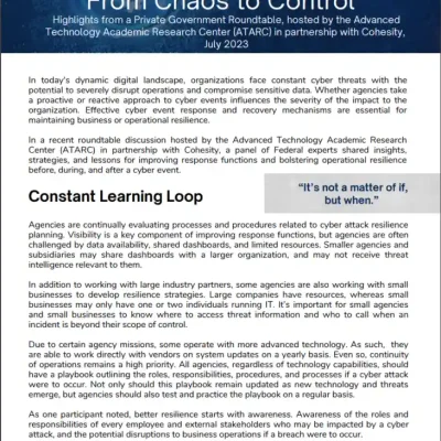 Enhancing Cyber Event Recovery: From Chaos to Control