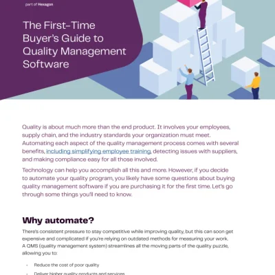 The First-Time Buyer’s Guide to Quality Management Software