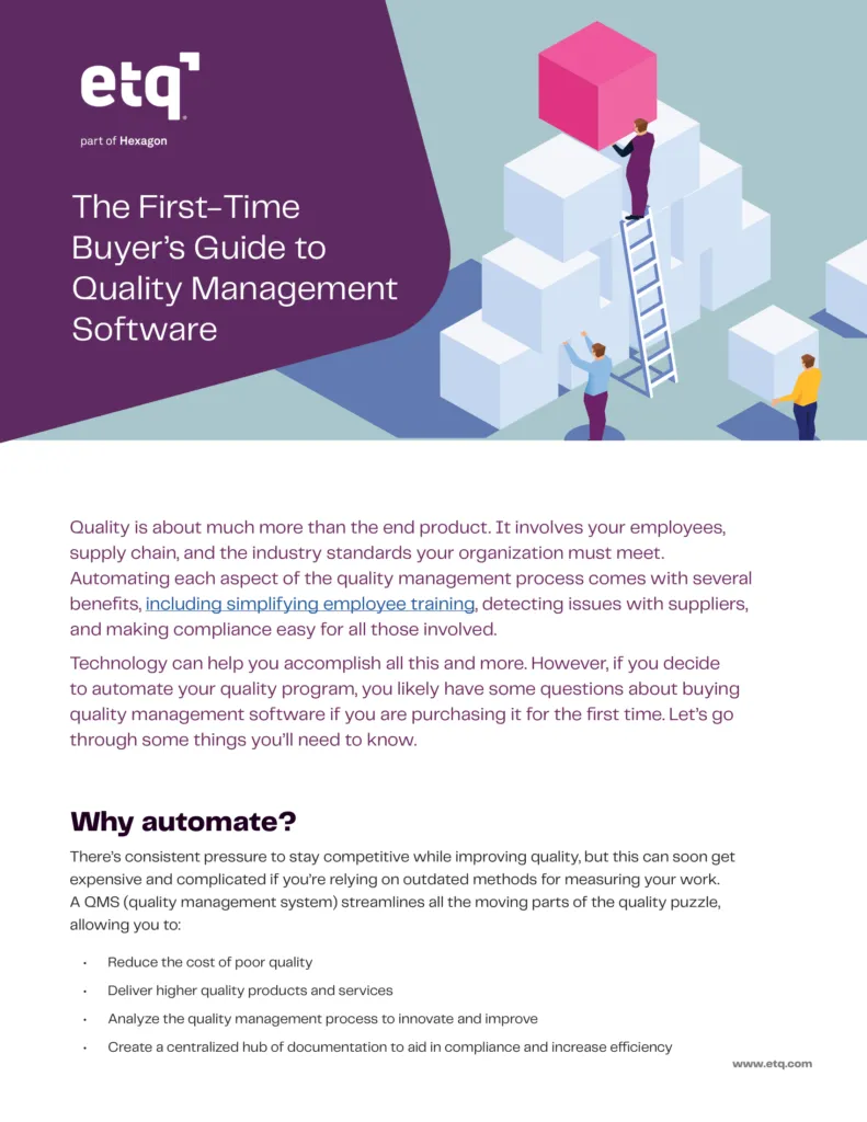 The First-Time Buyer’s Guide to Quality Management Software