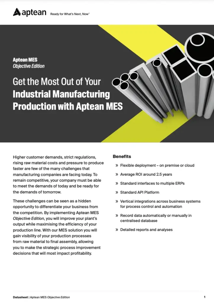 Get the most out of your Industrial Manufacturing production