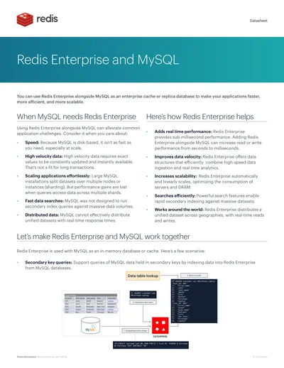 Quick Guide: Redis Enterprise and MySQL