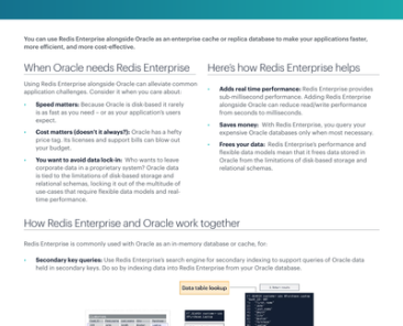 Quick Guide: Redis Enterprise and Oracle