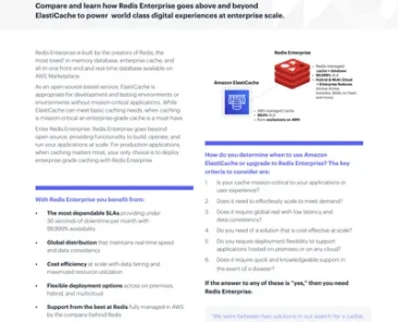 Redis Enterprise vs ElastiCache