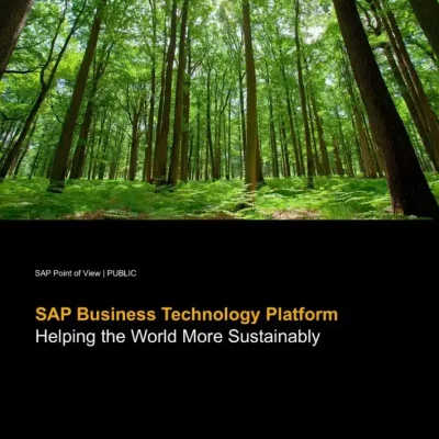 SAP BTP - Helping the World More Sustainably