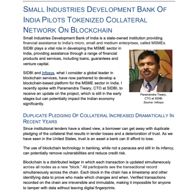 SIDBI's Path to Blockchain Success