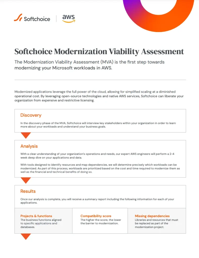 Softchoice Modernization Viability Assessment