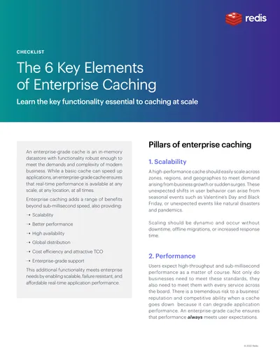 The 6 Key Elements of Enterprise Caching