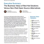 Executive summary: Value of Red Hat solutions versus alternatives