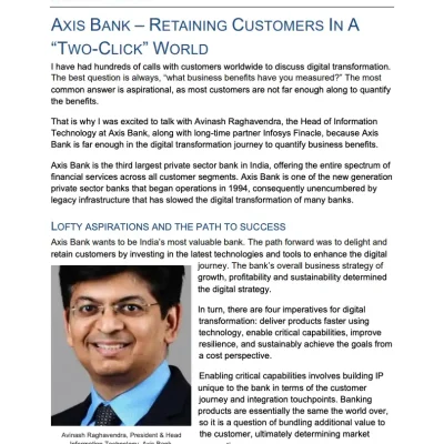 Banking journey atop digital path