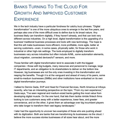 Upgrading customer experience with a cloud-first approach