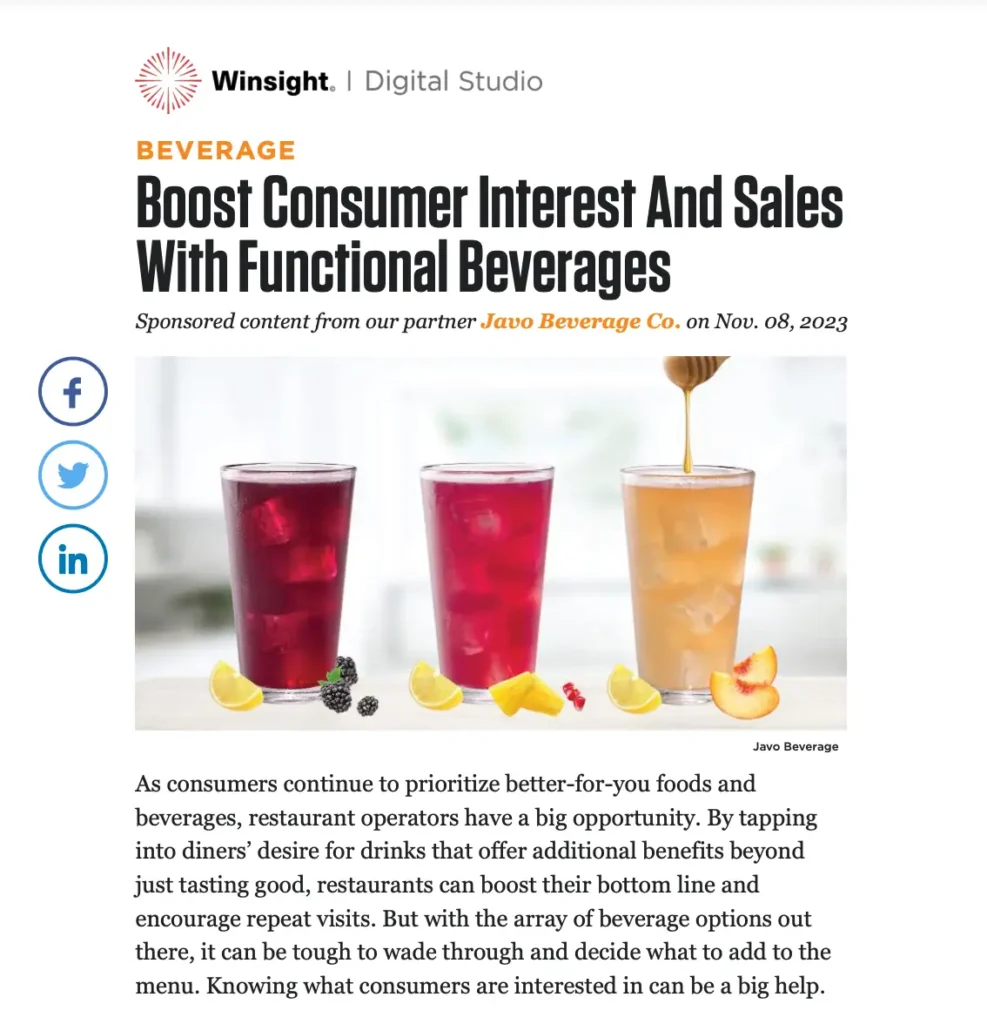 Boost Consumer Interest And Sales With Functional Beverages