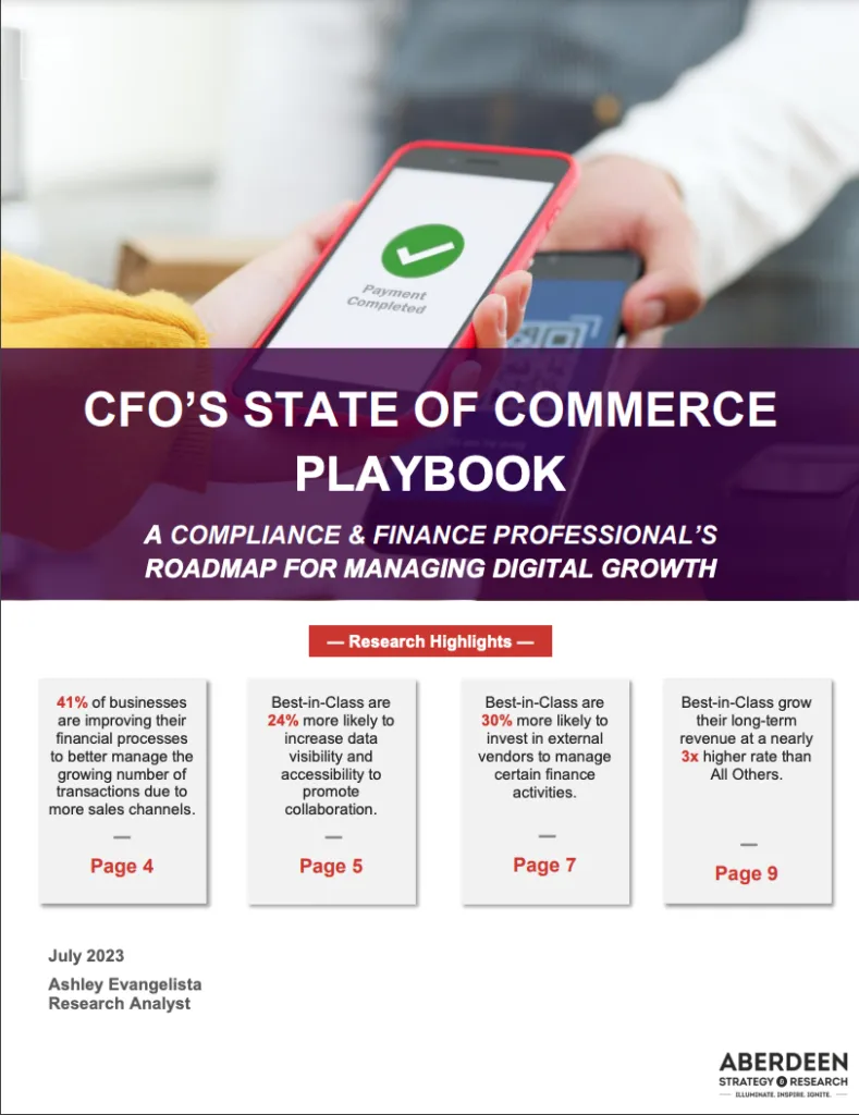 CFO’S STATE OF COMMERCE PLAYBOOK A COMPLIANCE & FINANCE PROFESSIONAL’S ROADMAP FOR MANAGING DIGITAL GROWTH