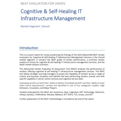Empower your business with a leader in Cognitive and Self-Healing IT Infrastructure Management Services