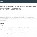 Critical Capabilities for Application Performance Monitoring and Observability