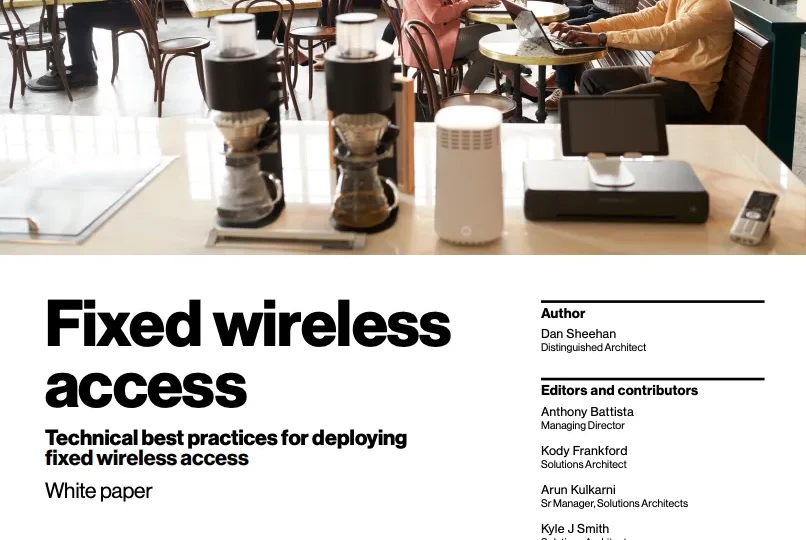 White Paper: Technical best practices for deploying fixed wireless access