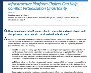 Infrastructure Platform Choices Can Help Combat Virtualization Uncertainty