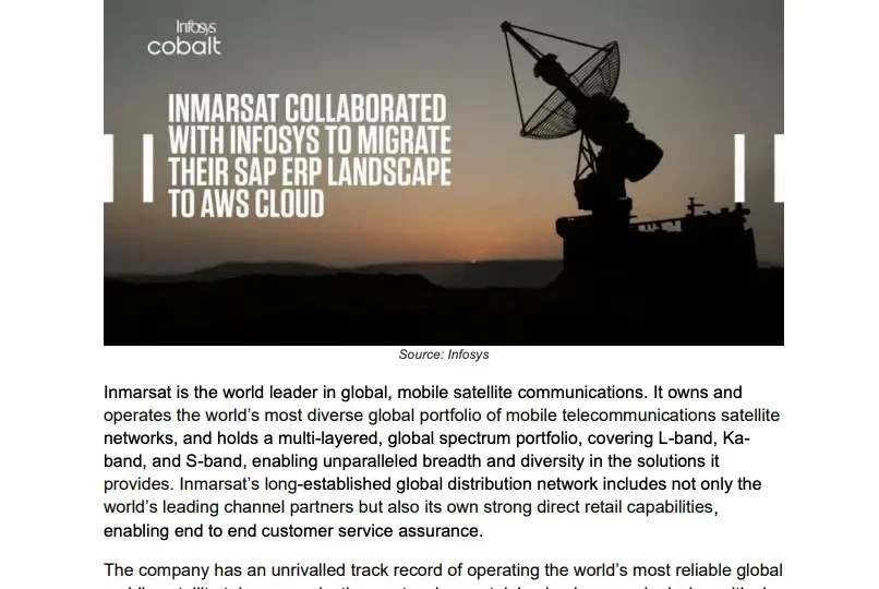 Inmarsat and AWS - Safe Passage to the Cloud