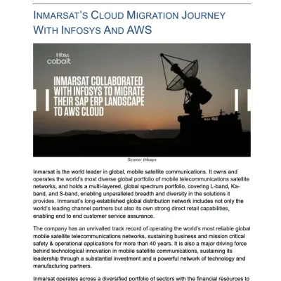 Inmarsat and AWS - Safe Passage to the Cloud