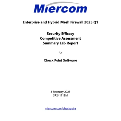 Miercom Ranks Check Point #1 in Threat Prevention