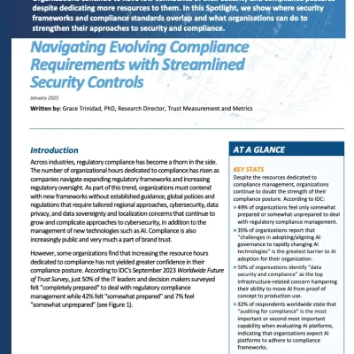 Navigating Evolving Compliance Requirements with Streamlined Security Controls